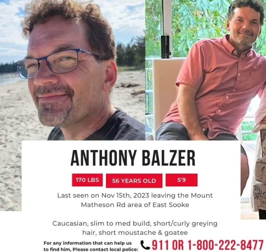 Anthony Balzer, reported as missing